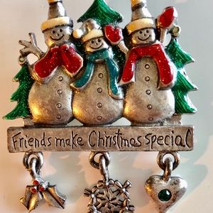 CUTE SNOWMAN CHRISTMAS PIN BY AJMO